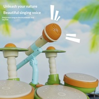 Baby Jazz Drum Electronic Educational Light-up Plastic 6-piece Drum Set Percussion Instrument Children's Toy