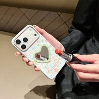 Coque de protection Lichicase motif floral miroir cœur pour Honor X7E X7E Plus 600 avec protection d'appareil photo intelligent