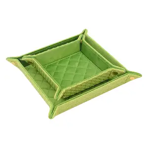 Luxury Velvet Jewellery Display Tray Pendant Bracelet Ring Necklace Pu Leather Jewelry Box Organizer