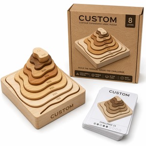 Puzzle di Impilamento in Legno Montessori Personalizzato con Pesi a Contorno, Giocattolo Educativo OEM per la Riconoscimento dei Pesi e la <span class=keywords><strong>Matematica</strong></span> - Product Image 1