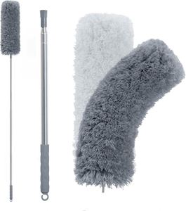 Plumeau classique pour la maison avec extension flexible et tête de plumeau elliptique pour le nettoyage des ventilateurs de plafond et des salles de bain - Product Image 1