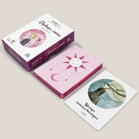 Cartes de Tarot Oracle Personnalisées en Gros avec Bordure Dorée Rose – Jeu de Cartes en Papier pour Usage Familial – Impression en Usine et Options de Logo