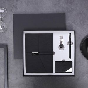 Wholesale Promotional Business Corporate Hardcover Notebook Gift Set 100 Sheets Card <b>Holder</b> Pen Office Supplies Souvenir Pu Gift - Product Image 1