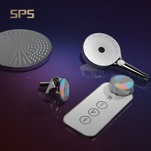 Ensemble <span class=keywords><strong>de</strong></span> <span class=keywords><strong>douche</strong></span> à effet pluie led pour salle <span class=keywords><strong>de</strong></span> bain, pommeau <span class=keywords><strong>de</strong></span> <span class=keywords><strong>douche</strong></span> à effet pluie intégré, vanne <span class=keywords><strong>de</strong></span> dérivation thermostatique avec jets <span class=keywords><strong>de</strong></span> massage corporel, P5705-8 - Product Image 6