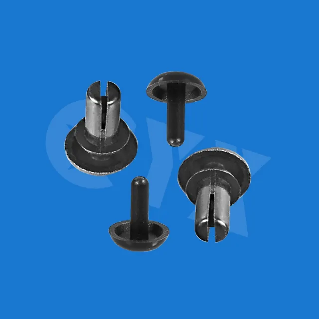 Nylon Removable Push Head Fasteners Rivets Black