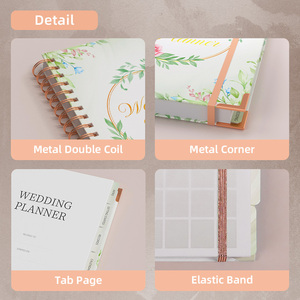 Sang trọng tùy chỉnh 2026 2027 xoắn ốc Wedding Planner cuốn sách và tổ chức với hộp - Product Image 2
