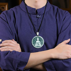หยกธรรมชาติ พระพุทธรูปหยก จี้หยกน้ำเงิน หยกชนิดน้ำเงิน สไตล์จีน ของขวัญสำหรับทุกเพศ พร้อมใบรับรองการประเมินราคา C128 - Product Image 5