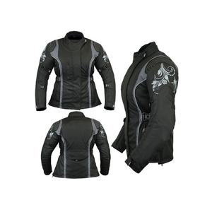 Veste textile Cordura de course de moto de couleur rose imperméable noire pour femmes sur mesure Vestes cargo de moto protégées CE - Product Image 2
