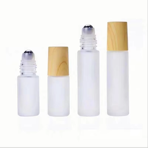 High Quality Bamboo Lid Clearance Price Frosted Amber Glass Roller for <b>Perfume</b> Bottles 3ml/5ml/10ml/20ml Crown Cap - Product Image 5
