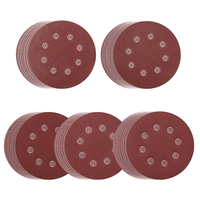 100 disques abrasifs de 5 pouces, grains 40, 60, 80, 100, 120, 150, 240, 320, 400, 600, 800, 1000, avec fixation auto-agrippante, pour le ponçage du bois et du métal