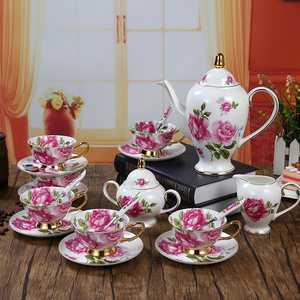 Wholesale Elegant British Style Bone China Coffee Cup and Saucer for Wedding Home Restaurant - Product Image 4