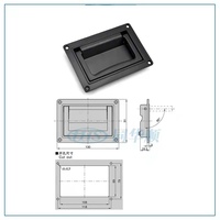 Poignée de boîte à outils de serrure industrielle argentée galvanisée en alliage d'aluminium en alliage de zinc Boîte en carton emballée en fer intégré