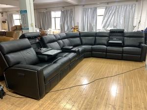 Sofá Reclinable Eléctrico de Lujo Moderno de <span class=keywords><strong>3</strong></span> <span class=keywords><strong>Plazas</strong></span> para Sala de Estar, Muebles de Oficina - Product Image 5