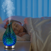 Produits de dropshipping 2026 : Humidificateur d'air en verre 3D avec lumière LED colorée, diffuseur d'huiles essentielles et diffuseur de parfum ultrasonique
