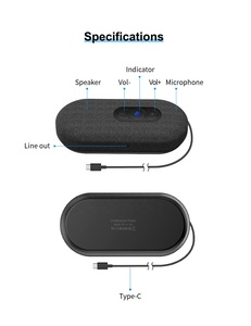 Haut-parleur Usb Microphone de conférence Usb omnidirectionnel Haut-parleur antibruit pour <span class=keywords><strong>réunion</strong></span> personnelle - Product Image 5