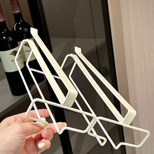 Iron Hanging Wine Glass Holder Rack Panel Design Home Furniture Modern Style Minimalist Inverted Drip Water 10 Bottles - Product Image 6