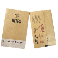 Heal Seal Food Packaging Bag Brown Kraft Chocolate Fruit Nut Snack Granola Energy Bar Wrapper Packaging