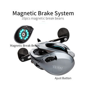 VENOM-carrete <span class=keywords><strong>de</strong></span> <span class=keywords><strong>pesca</strong></span> Baitcasting <span class=keywords><strong>de</strong></span> 8kg, accesorio para pescar con Ratio <span class=keywords><strong>de</strong></span> engranaje 8,1: 1, 11 1BB +, <span class=keywords><strong>venta</strong></span> al por mayor - Product Image 3