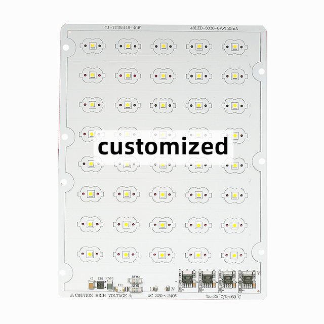 40W 5700K AC 220V SMD 2835 Square DOB LED Module PCB/PCBA Ra80 120 Viewing Angle for Street Light