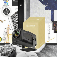 Projecteur intelligent HY320 Mini 720P 4K Android 11 LCD pour cinéma maison portable avec haut-parleurs intégrés 200 lumens à courte focale