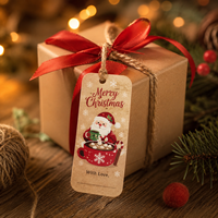 Etichetta Rotonda in Carta Kraft Personalizzata 2026 per Halloween, Natale, Ringraziamento, Etichetta per Abbigliamento