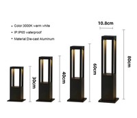 Lámpara LED de Jardín para Exteriores, Impermeable IP65, Cuerpo de Aluminio Fundido a Presión, Iluminación de Paisaje, Camino, Jardín, Alimentación CA