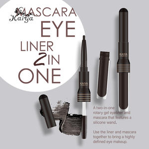 Doble cabeza de maquillaje de ojos Duo pluma negro Cera Gel Liner y Maskara <span class=keywords><strong>Rimel</strong></span> Etiqueta Privada, 4D de fibra de rímel delineador de ojos - Product Image 2