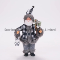 Vente en gros de statues de Père Noël en résine verticales multi-styles de 28 cm, décoration intérieure pour les fêtes de Noël
