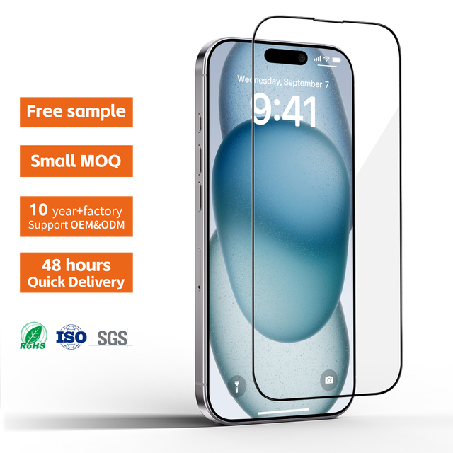 High Quality Full Coverage Anti-Static Tempered Glass Screen Protector for iPhone 17 Pro Max Anti-Scratch Mobile Phone Accessory
