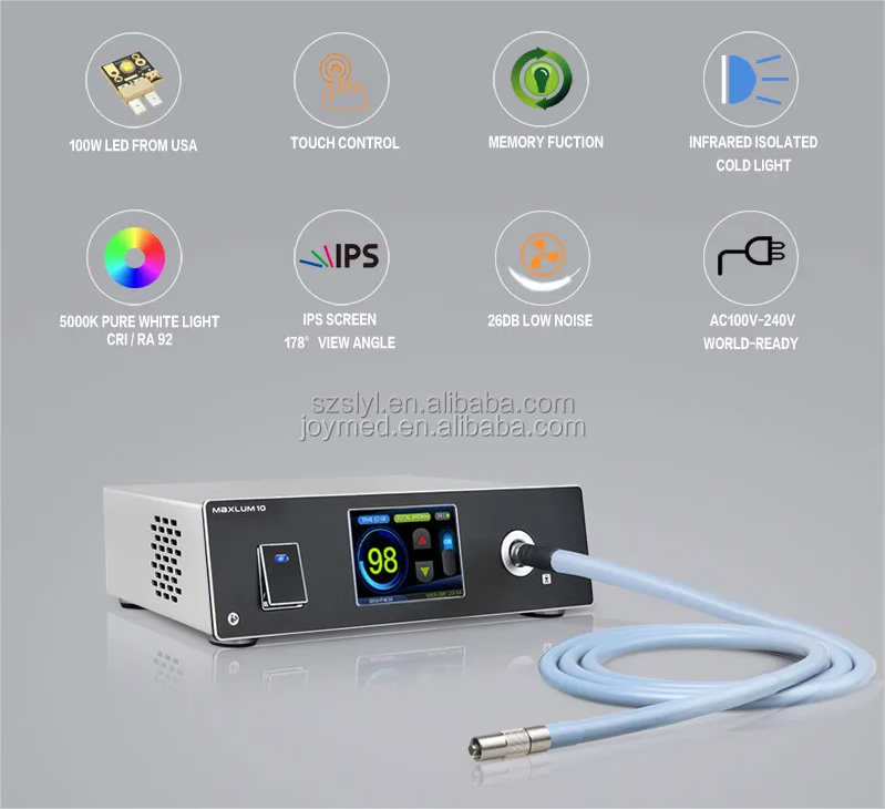 Portable HD Endoscope Camera System LED light Source 100W Endoscope Light Source