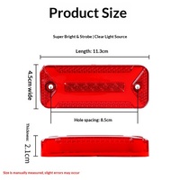 Nouvelles feux de gabarit latéraux LED rectangulaires ultra-minces LJZ 12/24V IP68 étanches en ABS pour camions, feux de freinage clignotants pour remorques et fourgonnettes - Vente en gros