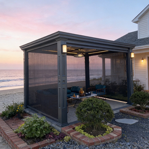 <span class=keywords><strong>Pavillon</strong></span> en aluminium de style victorien avec décorations festonnées, gazebo classique, écologique et résistant au vent, pour jardin vintage, arche à roses - Product Image 2