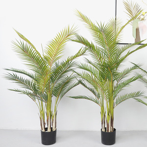 Bicolor Areca Palm Artificial Plant 1.2m High Simulation Indoor Decor Home Decoration Plastic Material Potted Plant - Product Image 2