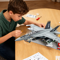 Kit de modèle en plastique 1/72 Forces armées américaines, Force aérienne, avion de chasse multirole supersonique F/A-18F Super Hornet, blocs et jouets de construction de modèles