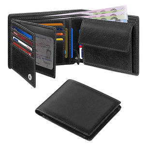 Cartera al por mayor de fábrica, tarjetero para hombre, carteras plegables de cuero genuino - Product Image 3