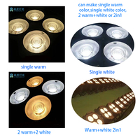 IP65 lampu Par Cob tahan air 2in1 putih hangat dalam ruangan dan luar ruangan 4 mata dengan lampu panggung strobo pertunjukan panggung Dmx