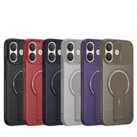 Étui en fibre de carbone Lichicase avec béquille pliable pour Xiaomi 18 18 Pro 18 Pro Max, coque de téléphone anti-chute