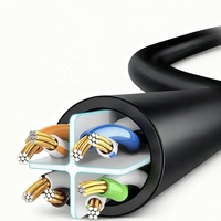 Kabel LAN Jaringan Kecepatan Tinggi ST OEM CAT6a Pasokan Pabrik Kabel Jaringan UTP PE/PVC Tanpa Pelindung Sesuai Permintaan Anda