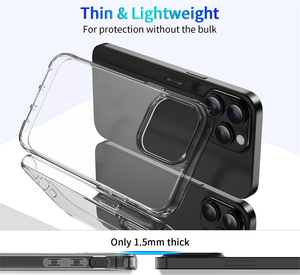 Ốp lưng điện thoại TPU trong suốt siêu mỏng 1.5mm, chống sốc, dành cho <span class=keywords><strong>iPhone</strong></span> 13 14 Pro 15 16 17 Pro Max - Product Image 3