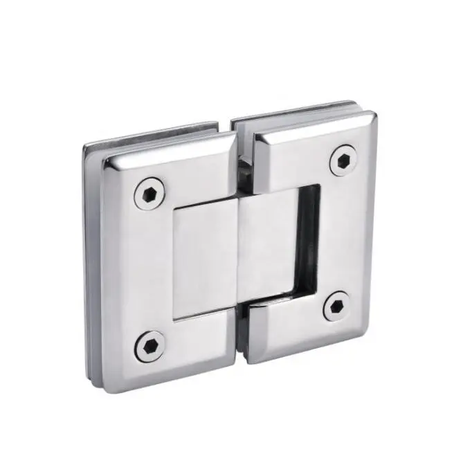 Stainless Steel Bathroom Accessories Shower Door Glass Holder Clip 180 Degree Hinge für Tempered Glass