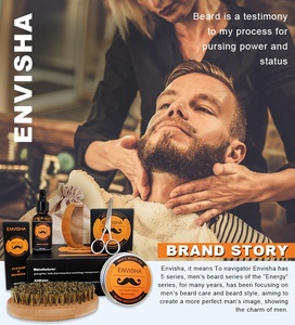 Rodillo de Regalo Gratis 2021, Kit de Cuidado de Barba <span class=keywords><strong>para</strong></span> <span class=keywords><strong>Hombre</strong></span>, 6 en 1, Natural, Negro, en Oferta - Product Image 6