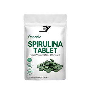 OEM ODM GMP compresse di Spirulina biologica pillole con proteine vegane e clorofilla supporta la salute antiossidante, intestinale e dell'equilibrio del sangue - Product Image 1