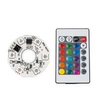 Control Remoto de 24 Teclas RGB SMD LED, Placa PCB, Mini Lámpara de Escritorio Moderna, Cable USB de 1.5M, 5V, 38mm, Fuente de Luz Nocturna, Iluminación Nocturna