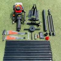 Equipo de Perforación Portátil a Gasolina, Ligero, con Broca de Diamante para Geología y Suelos, Motor con Engranajes, Diámetro de Perforación de 42MM/50MM, Máx. 15m