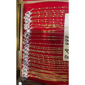 Bracciale in Oro Massiccio 999 24K per Donne, Gioielli in Oro Giallo Pubblicabili, Catena in Oro Vero per Regalo di Anniversario - Product Image 1