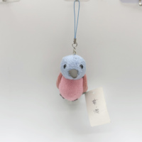 Jouets en peluche personnalisés avec logo OEM, porte-clés en peluche mignons en forme d'oiseaux, breloques de sac, fabricant de jouets en peluche animaux