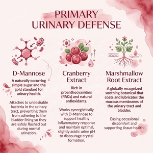 قطرات سائلة للمسالك البولية للحيوانات الأليفة بالكرانبيري ودي-مانوز لدعم صحة المثانة وتعديل درجة الحموضة للكلاب والقطط، 60 مل - Product Image 4