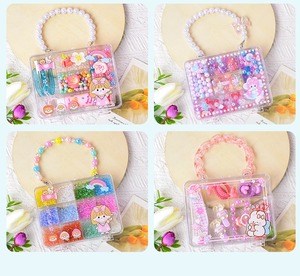 ชุดทำสร้อยข้อมือลูกปัด DIY ดีไซน์ใหม่ สนุกสนาน ของเล่นเสริมพัฒนาการสำหรับเด็กผู้หญิงอายุ 5-7 ปี วัสดุพลาสติก ไอเดียของขวัญสุดเพอร์เฟกต์ - Product Image 6