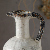 Vase décoratif de sol en MGO, pot de fleurs extérieur grand format, pot de plantes taille réelle, décoration intérieure légère
