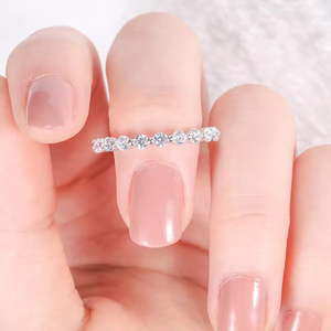 Anillos de Boda Personalizados Tempusort para Mujer, Anillo de Compromiso de Circonio, Chapado en Oro de 14K, Anillo Apilable de Eternidad Completa para Mujer - Product Image 6